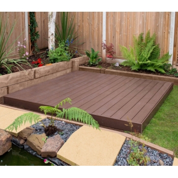 Forest Garden Ecodek Composite Deck Kit 2.4m x2.4m (Pennine Millstone)