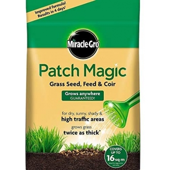 Miracle Gro Patch Magic Grass Seed Feed & Coir 3.6kg / 16 sqm