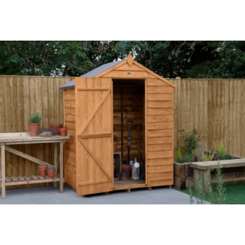 Forest Garden 5x3 Apex Overlap Dipped Wooden Garden Shed (No Window / Installation Included)