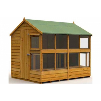 Forest Garden 8x6 Apex Shiplap Dipped Wooden Potting Shed