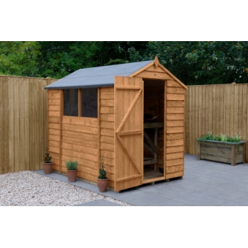 Forest Garden 7x5 Apex Overlap Dipped Wooden Garden Shed (Installation Included)