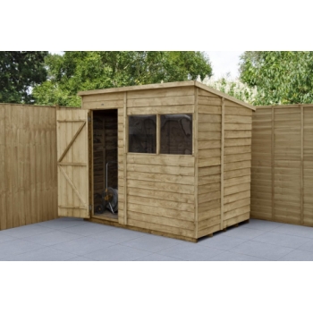 Forest Garden 7x5 Pent Overlap Pressure Treated Wooden Garden Shed