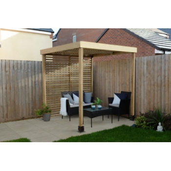 Forest Garden Modular Pergola With 1 Side Panel