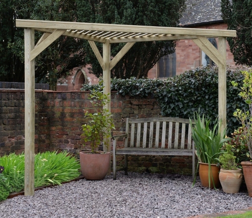 Forest Garden Slatted Corner Pergola