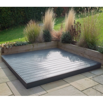 Forest Garden Ecodek Composite Deck Kit 2.4m x 2.4m (Welsh Slate Grey)