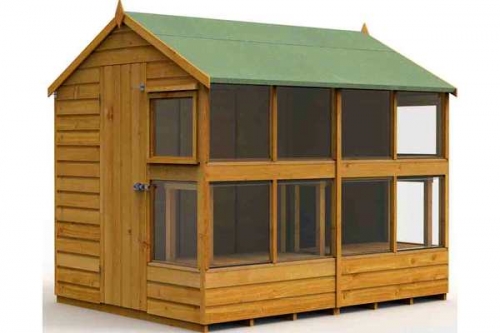 Forest Garden 8x6 Apex Shiplap Dipped Wooden Potting Shed (Installation Included)