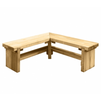 Forest Garden Double Corner Sleeper Bench 1.2m