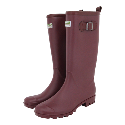 Town & Country Burford Wellington Boots Aubergine Size 5