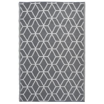 Fallen Fruits Graphical Garden Carpet (Grey/White)