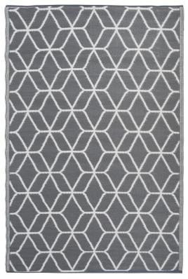 Fallen Fruits Graphical Garden Carpet (Grey/White)