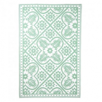 Fallen Fruits Small Garden Carpet Tiles (Green/White)