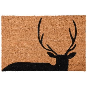 Fallen Fruits Stag Silhouette Coir Doormat