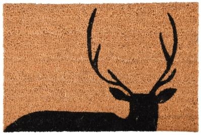 Fallen Fruits Stag Silhouette Coir Doormat