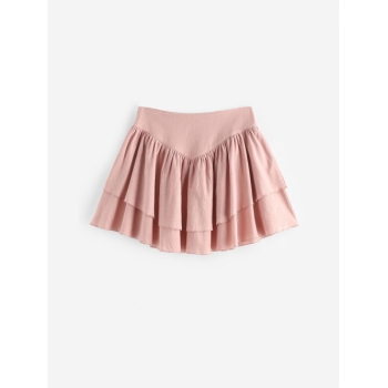 ZAFUL Layered Mini Skirt L Light pink