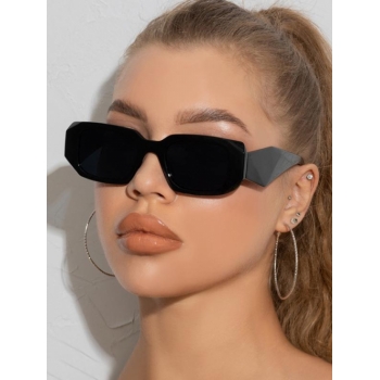 Fashion Women Irregular Frame Leg Rectangle Shape Sunglasses