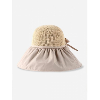 Fashion Women Hollow Out Bowknot Embellish Bucket Hat