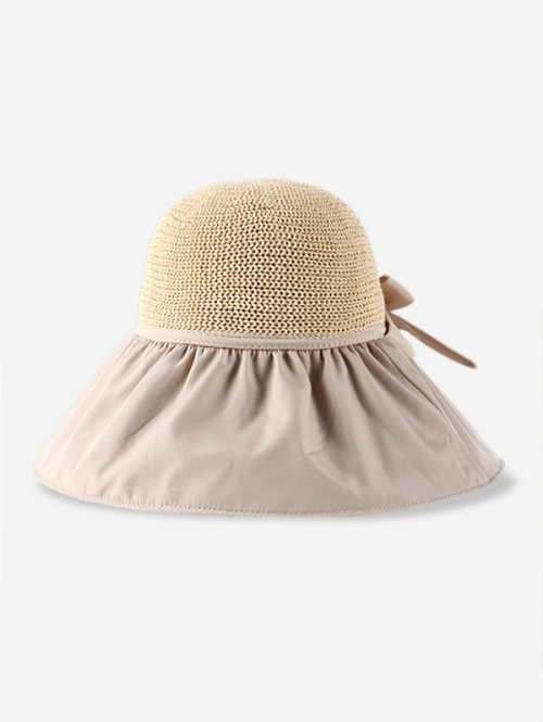 Fashion Women Hollow Out Bowknot Embellish Bucket Hat