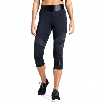 Dare 2B Womens Born To Shine 3/4 Wicking Active Trousers UK 10, Waist 28', (71cm), Inside Leg 31'