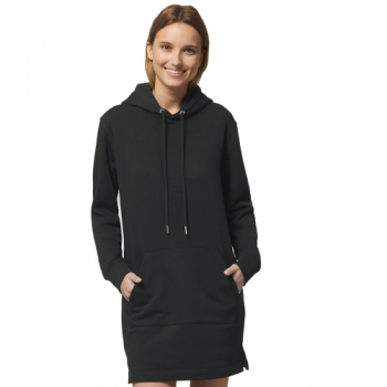 greenT Womens Organic Cotton Streeter Long Hoodie Dress S- UK 10