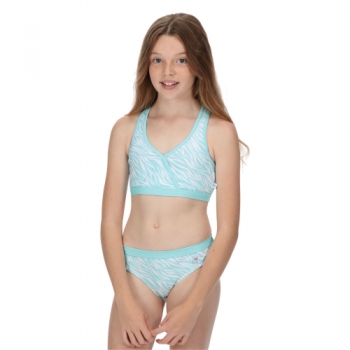 Regatta Girls Hosanna Racer Back Printed Bikini Swim Top 13 Years - Chest 79-83cm (Height 153-158cm)