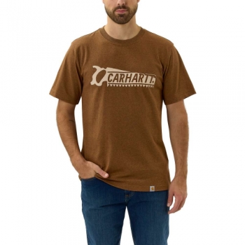 Carhartt Mens Saw Graphic Relaxed Fit Short Sleeve T Shirt L - Chest 42-44' (107-112cm)