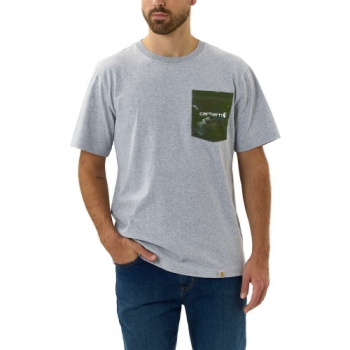 Carhartt Mens Camo Pocket Graphic Short Sleeve T Shirt L - Chest 42-44' (107-112cm)