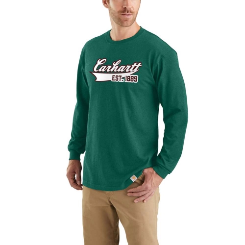 Carhartt Mens Script Graphic Relaxed Fit Long Sleeve T Shirt L - Chest 42-44' (107-112cm)