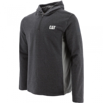 CAT Workwear Mens Coolmax Quarter Zip Wicking Hoodie M - Chest 38-40' (96-101cm)