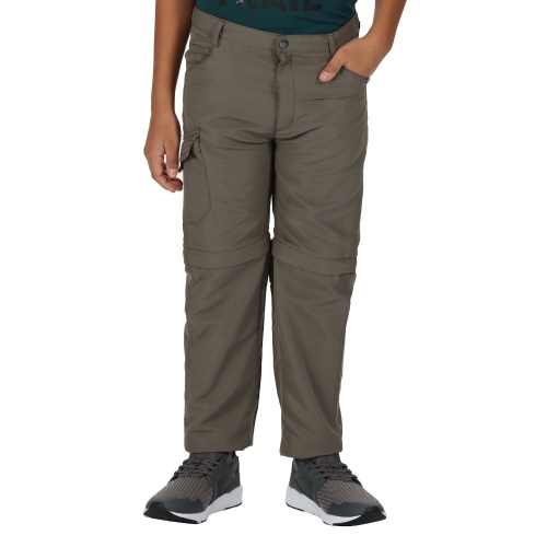 Regatta Boys Sorcer II Zip Off Polyester Walking Trousers 15 Years - Waist 73-76cm (Height 164-170cm)