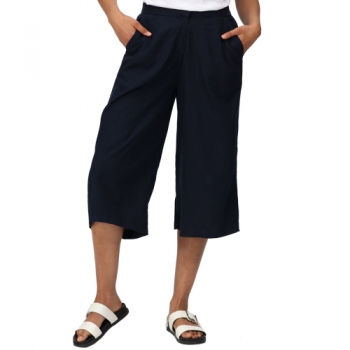 Regatta Womens Madley Elasticated Casual Trousers Culottes UK 10- Waist 27', (68cm)