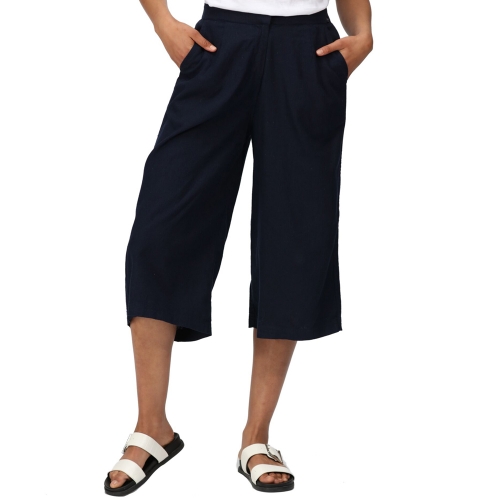 Regatta Womens Madley Elasticated Casual Trousers Culottes UK 10- Waist 27', (68cm)