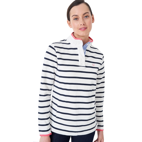 Crew Clothing Womens Padstow Washed Cotton Pique Sweatshirt 16- Bust 39.5-41'