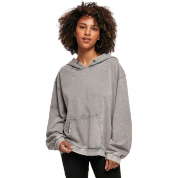 Cotton Addict Womens Cotton Acid Washed Oversized Hoodie 2XL- Bust 56'