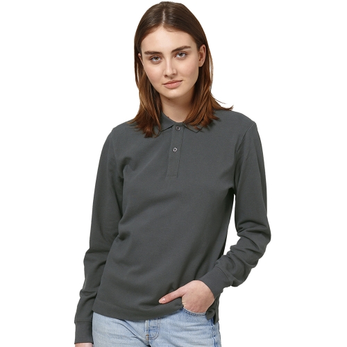 greenT Womens Organic Cotton Prepster Long Sleeve Polo Shirt 3XL- Bust 48-50'