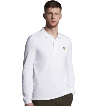 Lyle & Scott Mens Long Sleeve Collared Polo Shirt L - Chest 40-42' (101-106cm)