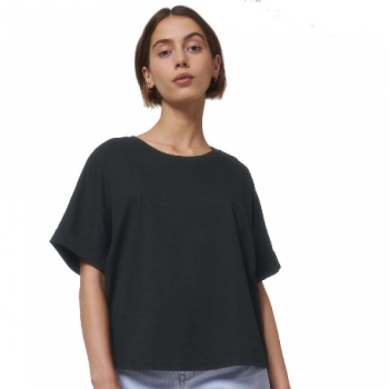 greenT Womens Organic Cotton Collider Oversized T Shirt M- UK 12