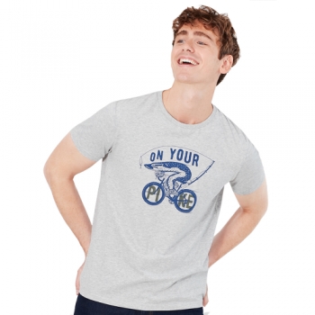 Joules Mens Flynn Graphic Short Sleeve T Shirt M- Chest 39-41', (99-104cm)