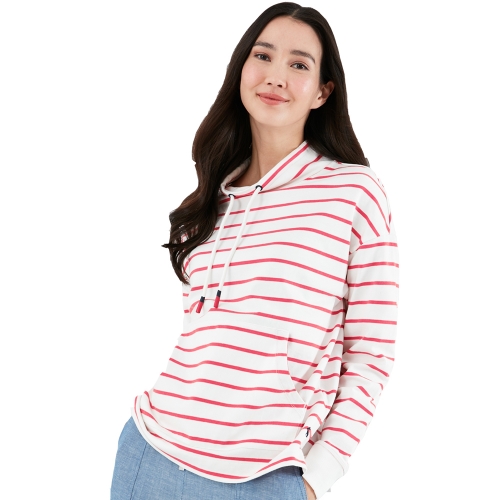 Joules Womens Harlton Stripe Oversized Funnel Neck Sweashirt UK 12- Bust 37', (94cm)