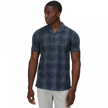 Regatta Mens Mahlon Coolweave Cotton Short Sleeve Shirt L- Chest 41-42' (104-106.5cm)