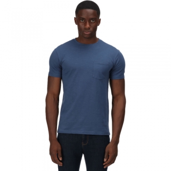 Regatta Mens Caelum Coolweave Cotton Slub Jersey T Shirt 3XL- Chest 49-51' (124.5-129.5cm)