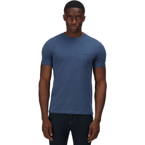 Regatta Mens Caelum Coolweave Cotton Slub Jersey T Shirt 3XL- Chest 49-51' (124.5-129.5cm)