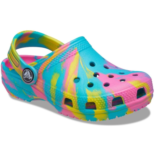 Crocs Girls Classic Marbled Lightweight Summer Clogs UK Size 4 (EU 19-20)