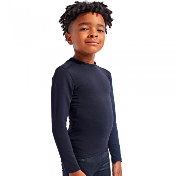 Outdoor Look Boys Performance Long Sleeve Baselayer Top 7-8 Years- Chest 25/26'