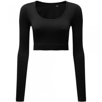 Outdoor Look Womens Ribbed Seamless Fitted 3D Fit Crop Top Large-UK 14