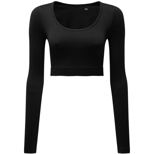 Outdoor Look Womens Ribbed Seamless Fitted 3D Fit Crop Top Extra Small-UK 8