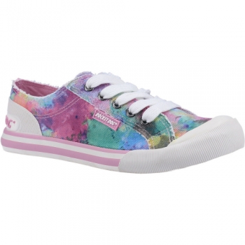 Rocket Dog Womens Jazzin Candy Tie Dye Lace Up Plimsolls UK Size 5 (EU 38)