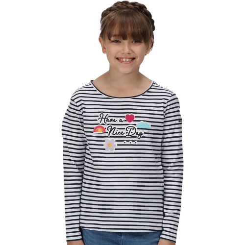 Regatta Girls Clarabee Coolweave Cotton Long Sleeve Top 11-12 Years- Chest 30-31', (75-79cm)