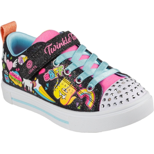 Skechers Girls Twinkle Sparks Bff Magic Light Up Plimsolls UK Size 10.5 (EU 28)