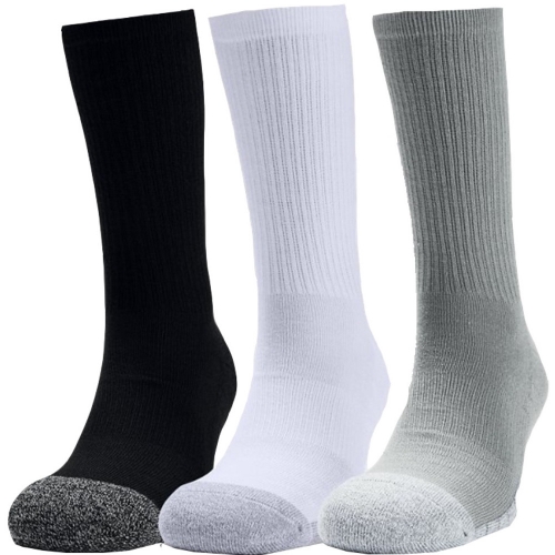 Under Armour Mens Heat Gear Crew Wicking Long Training Socks Large