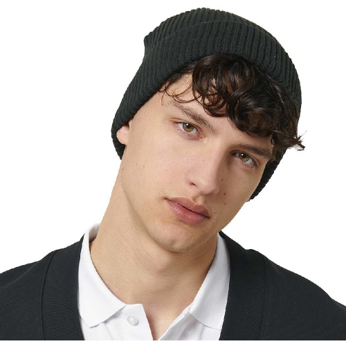 greenT Mens Organic Cotton Fisherman Wide Brim Beanie Hat One size